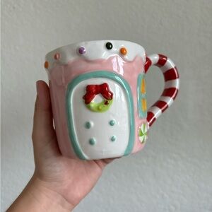 Mr. Christmas Pink Gingerbread House Mug🩷🏠☕️
